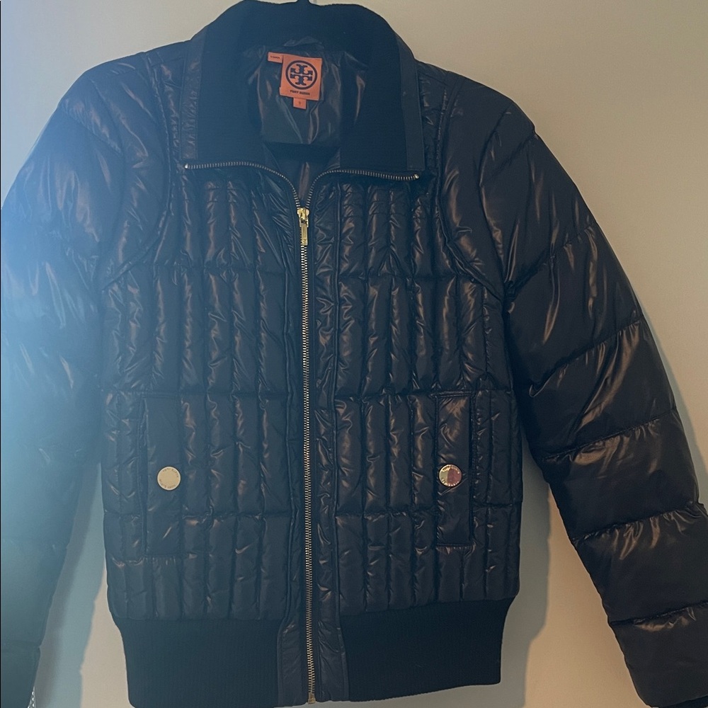 Tory Burch women Navy Puffer Jacket